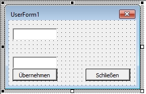 So soll die Userform am Ende aussehen.